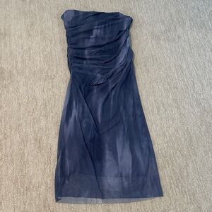 Zara Midnight Blue Strapless Dress
